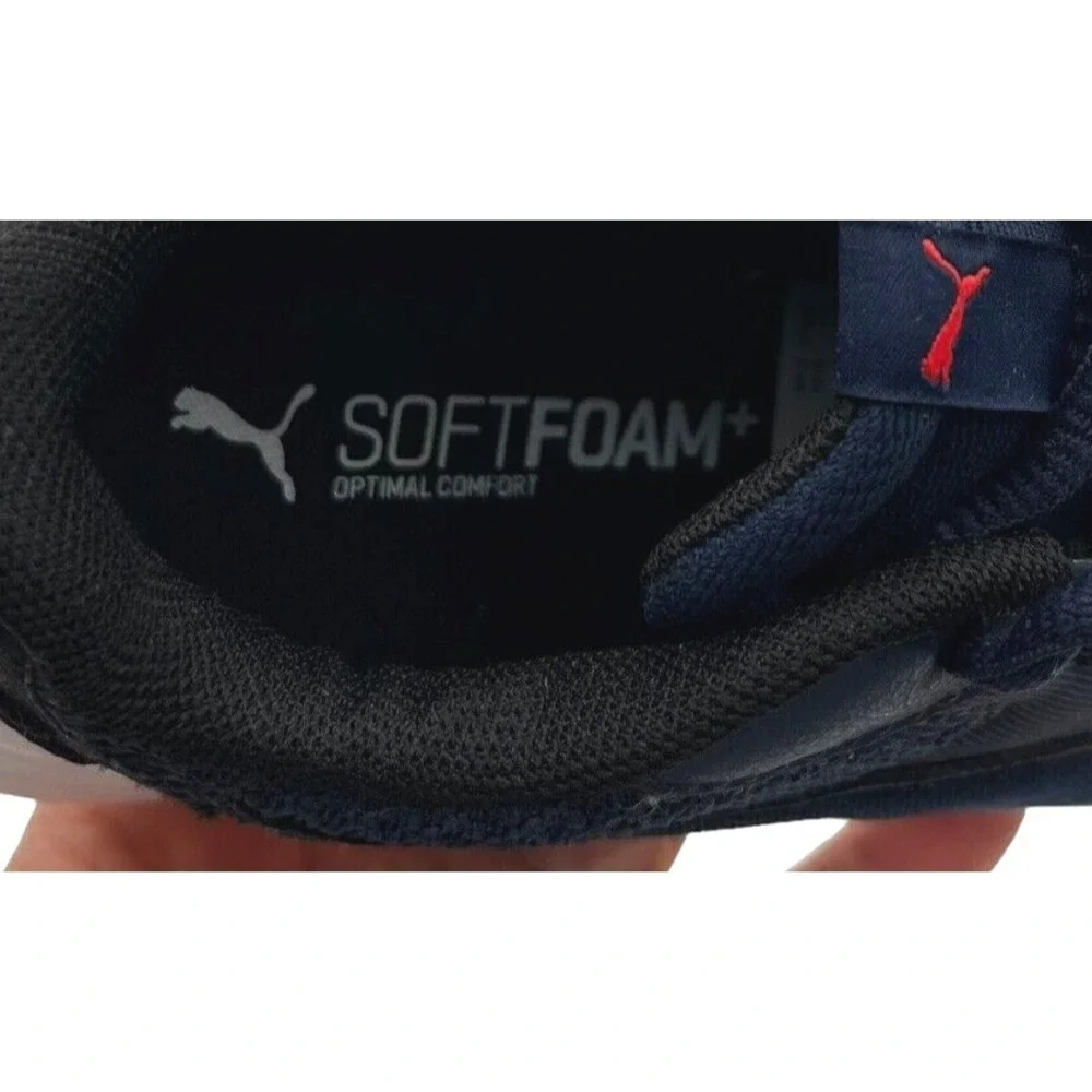 Puma Youth Boys Running Shoes Size‎ 2 Navy Blue Lightweight Lace Up Sneakers